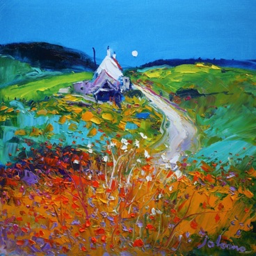 Moon over Clachaig Argyll 16x16